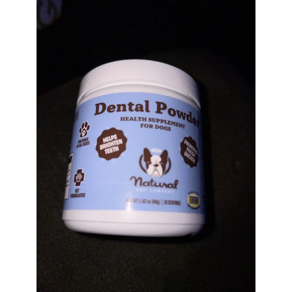 Dental Powder By Natural Dog Company . Teeth Brightener & Fresh Breath .